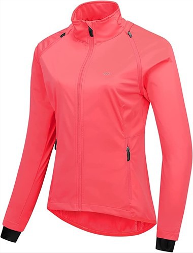 Női cipzáras könnyű, atlétikai edzés jóga kerékpáros pálya futókabát vízálló szélálló fényvisszaverő