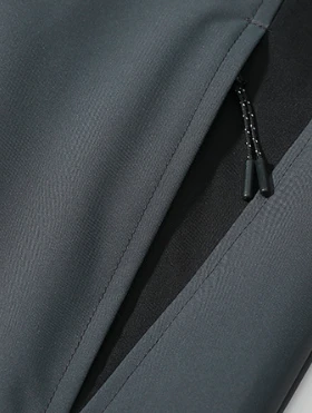 Mens grey windbreaker jacket pocket