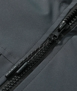 Mens grey windbreaker jacket zip